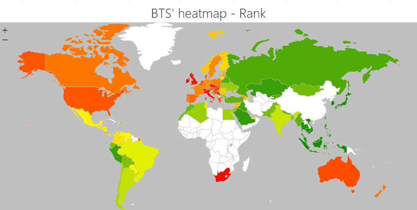 BTS’ global heatmap