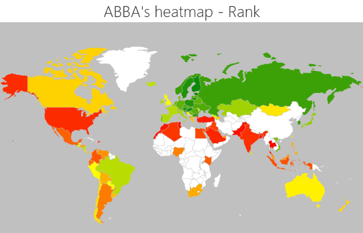 ABBA’s global heatmap