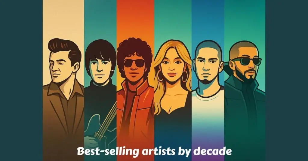 Best-selling artists by decade